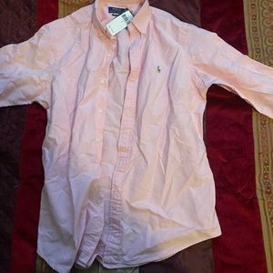 Long sleeve polo collar shirt